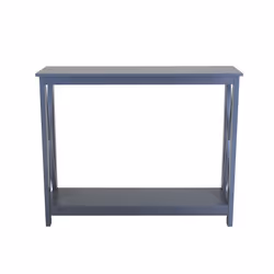 Charles Bentley Tetbury Country Style Wooden Hallway Side Console Table 80x100x30cm Grey