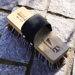 Charles Bentley Charnwood 8" Union Hand Scrub for Garden & Outdoor Maintenance Premium Brushware Green FSC WoodWood