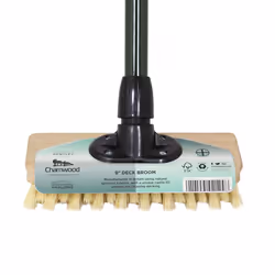 Charles Bentley Charnwood 9" Deck Broom for Garden & Outdoor Maintenance Premium Brushware Green FSC Wood