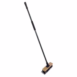 Charles Bentley Charnwood 12" Stiff PVC Broom for Garden & Outdoor Maintenance Premium Brushware Green FSC Wood