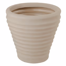 CHARLES BENTLEY Pair of Moroccan, Round, Stone, Planters, Plastic, Plant Pots, Small, Outdoor, Garden, Patio, Porch, Decking, Set of 2, Lightweight,