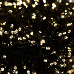 CHARLES BENTLEY Christmas Lights, 750 LED, Warm White, String Light, 8 Flashing Modes, Weatherproof, Dark Green, Low Voltage Input, 10cm Light