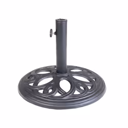Charles Bentley 12kg Cast Iron Round Patio Umbrella Parasol Base Stand - Black