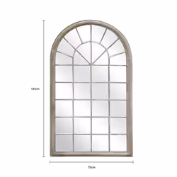 Charles Bentley Arch Outdoor Wall Decorative Mirror - Natural