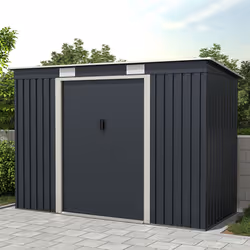 Charles Bentley Metal Galvanised Steel Shed