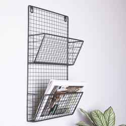 Charnwood Contemporary Iron Grey Mountable Magazine Rack Inside/Outside Use 1.2kg L58 x W32 x D12cm