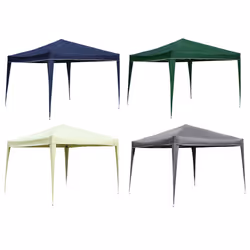 Charles Bentley Foldable Pop Up Gazebo Marquee Tent for Camping / BBQ - Shower Resistant Canopy in 4 Colours - 3X3M - Green