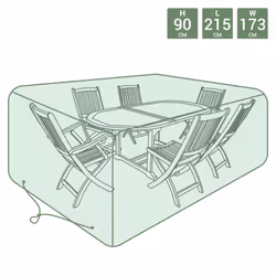 Charles Bentley Large Tarpaulin Garden Furniture Set Cover - Green