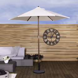 Charles Bentley Wooden Garden Patio Parasol Shade Umbrella with Hardwood Frame - Showerproof Canopy - 38Mm Large