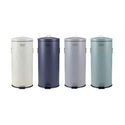 Charles Bentley 30L Retro Steel Waste Rubbish Kitchen Pedal Bin - Green