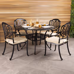 Charles Bentley Premium Furniture Cast Aluminium Outdoor Dining Set