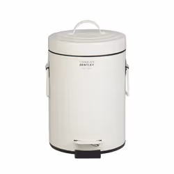 Charles Bentley Retro Powder Coated Steel Waste Rubbish Kitchen Bathroom Mini Pedal Bin - Fully Assembled - 3L