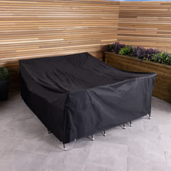 Charles Bentley Premium Rectangular Garden 6 Seat Furniture Cover - Black