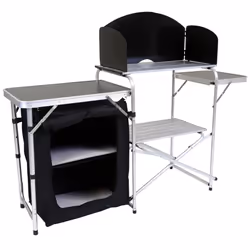 Charles Bentley Odyssey Folding Kitchen Medium Camping Storage Unit Portable Outdoor Cooking