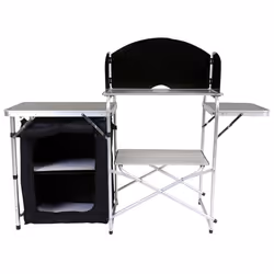 Charles Bentley Odyssey Folding Kitchen Medium Camping Storage Unit Portable Outdoor Cooking