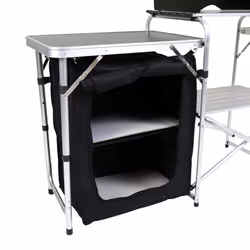 Charles Bentley Odyssey Folding Kitchen Medium Camping Storage Unit Portable Outdoor Cooking