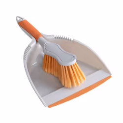 Charles Bentley Bright 4 Pieces Kitchen Cleaning Set Dustpan and Fantailed Dish Brush - Various Colours