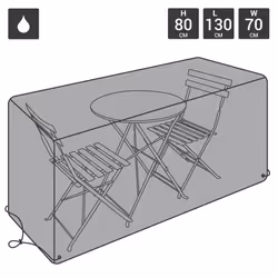 Charles Bentley Bistro Set Waterproof Outdoor Garden Furniture Cover - Black