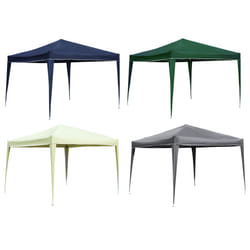 Charles Bentley Foldable Pop Up Gazebo Marquee Tent for Camping / BBQ - Shower Resistant Canopy in 4 Colours - 3X3M - Grey