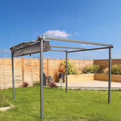 Charles Bentley 3M x 3M Premium Canopy Gazebo Awning Shade  - Grey