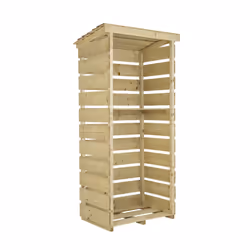 Charles Bentley FSC Wooden Single Tall Log Store Firewood Garden Storage Unit