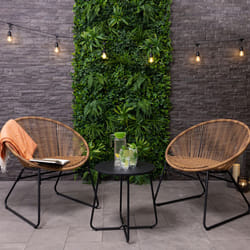 Charles Bentley Zanzibar Tea for Two  Outdoor Garden Patio Furniture Bistro Set In Natural PE Rattan With Powder Coated Frame Max User 120kg