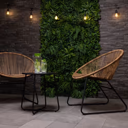 Charles Bentley Zanzibar Tea for Two  Outdoor Garden Patio Furniture Bistro Set In Natural PE Rattan With Powder Coated Frame Max User 120kg