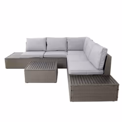 Charles Bentley Rattan & Polywood Corner Lounge Set