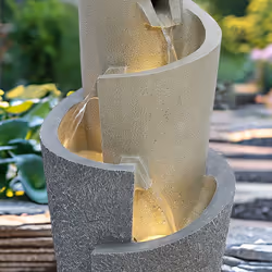 CHARLES BENTLEY 3 Tier, Water Feature, UV Resistant, Weather Resistant, Mains Powered, Plug Included, Frost Resistant, Modern, Water Fountain, Built