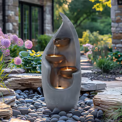 CHARLES BENTLEY 3 Tier Water Feature, UV Resistant, Weather Resistant, Mains Powered, Plug Included, Frost Resistant, Modern, ...