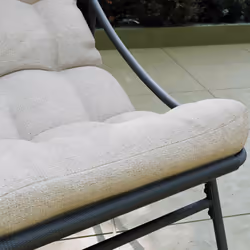 CHARLES BENTLEY 4 Seater, Lounge Set, Steel, Comfy, Weather Resistant, UV Protected, Anthracite Frame, Oatmeal coloured Cushions, Deep Filled