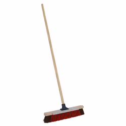 CHARLES BENTLEY Broom, Utility Indoor and Outdoor Broom, Metal Scraper, Wooden Handle, 4ft Handle, 16 Inch, Practical, Outdoo ...