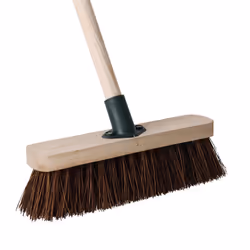 CHARLES BENTLEY Outdoor Broom, Bassine Broom, Natural Bassine, Fibre Bristles, 4ft Handle, Outdoor Brush, Garden, Patio, Decking, Durable, Practical,