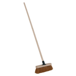 CHARLES BENTLEY Outdoor Broom, Indoor, Coco Fibre, Fibre Bristles, Outdoor Brush, Garden, Patio, Decking, Durable, Practical, Coco, 9.5 Inch, Premium