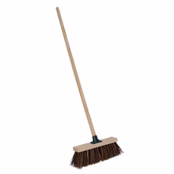 CHARLES BENTLEY Outdoor Broom, Natural Bassine, Natural Cane, Cane Bristles, Bassine Bristles, Outdoor Brush, Garden, Patio,  ...