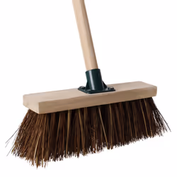 CHARLES BENTLEY Outdoor Broom, Natural Bassine, Natural Cane, Cane Bristles, Bassine Bristles, Outdoor Brush, Garden, Patio, Decking, Durable,