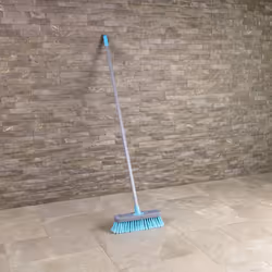 LIFESTYLE 12" Soft Synthetic Indoor Wooden Broom, FSC Certified, Outdoor Use, Soft Synthetic Bristles, Metal Handle, Ideal for Delicate Surfaces, 4ft
