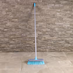 LIFESTYLE 12" Soft Synthetic Indoor Wooden Broom, FSC Certified, Outdoor Use, Soft Synthetic Bristles, Metal Handle, Ideal for Delicate Surfaces, 4ft
