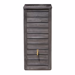CHARLES BENTLEY 230L, Garden, Plastic Water Butt, Including Brass Tap With Connector Kit,  Rain Saver, Rainwater Tank, Scandi Spruce Wood Effect, 230