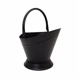 CHARLES BENTLEY Snug, Fir, Coal Bucket, Metal Carry Handle, and Support Handle, Iron, Black Matte Finish, Coal Storage, Fire Place, Fireplace, Period