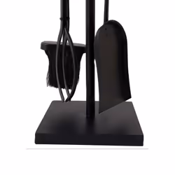CHARLES BENTLEY Companion Set,  Snug, Redbud, Fireside Companion Set, Iron, Tool Stand, Aluminium Handles, Poker, Tongs, Shovel, Natural Coco Fibers,
