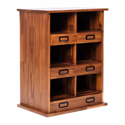 CHARLES BENTLEY, Charnwood, Wooden, Shoe and Boot Locker, Free Standing, Acacia Wood Body, 6 Storage Cubbies, Metal Label Holders, Painted Acacia