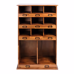 Charnwood Large Wooden Shoe and Boot Locker Free Standing Black and Brown 24kg