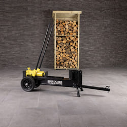 CHARLES BENTLEY BULLDOZER PRO 12 Ton Hydraulic Log Splitter Wood Splitter Firewood Splitter, Log Cutter, No Electricity, Portable with Wheels and Toe