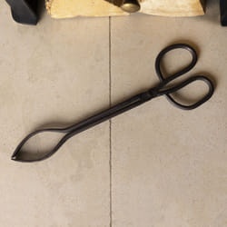 CHARLES BENTLEY Tongs, Snug, Cypress, Fireside Tongs, Iron, Black, Antique, Vintage Design, Fire Tool, Fire Accessory, Powder Coated Finish, Coal,