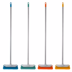 Charles Bentley 'Brights Soft Indoor Broom - LIGHT GRAY, YELLOW