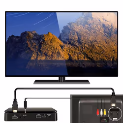 DVD Player for TV CD VCD HD 1080P Video Players Support HDMI AV Connect With USB Input, Headphone 3.5mm Output LED Touch Screen - EU Plug