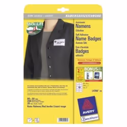 Avery L4786-20, Paper, White, 80 mm, 50 mm, 200 pc(s)