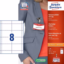 Avery 4822 non-adhesive label 32 pc(s) Transparent, White Rectangle - Additional view 2