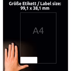 Avery L7163-100 self-adhesive label Rounded rectangle Permanent White 1400 pc(s) - Additional view 5